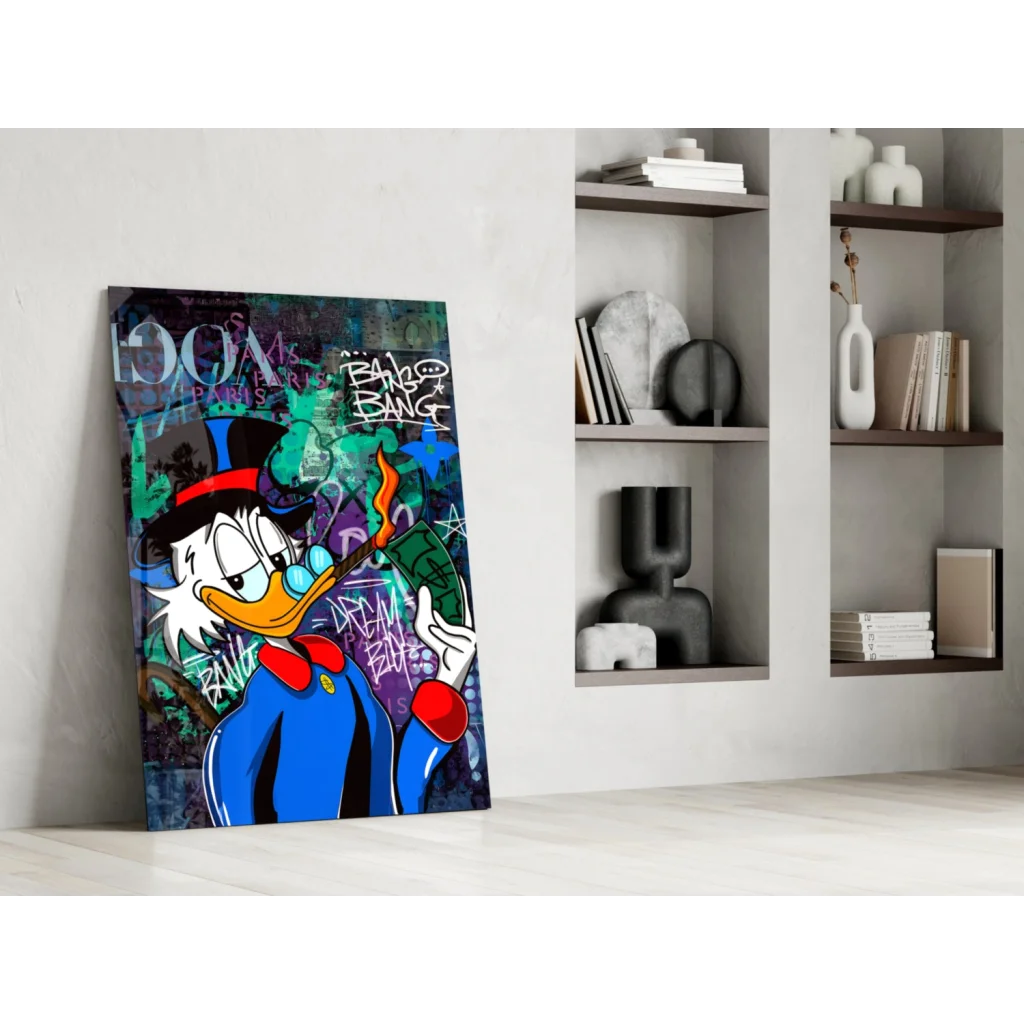 Donald Duck graffiti canvas wall art print