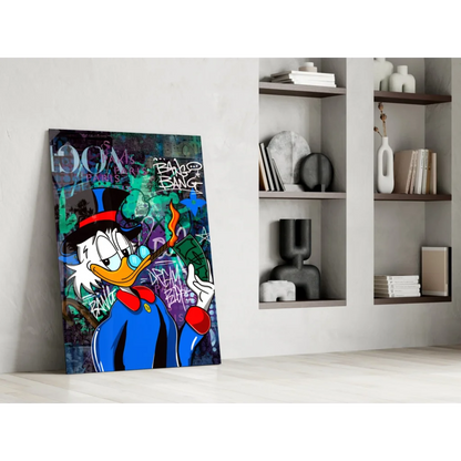 Donald Duck graffiti canvas wall art print