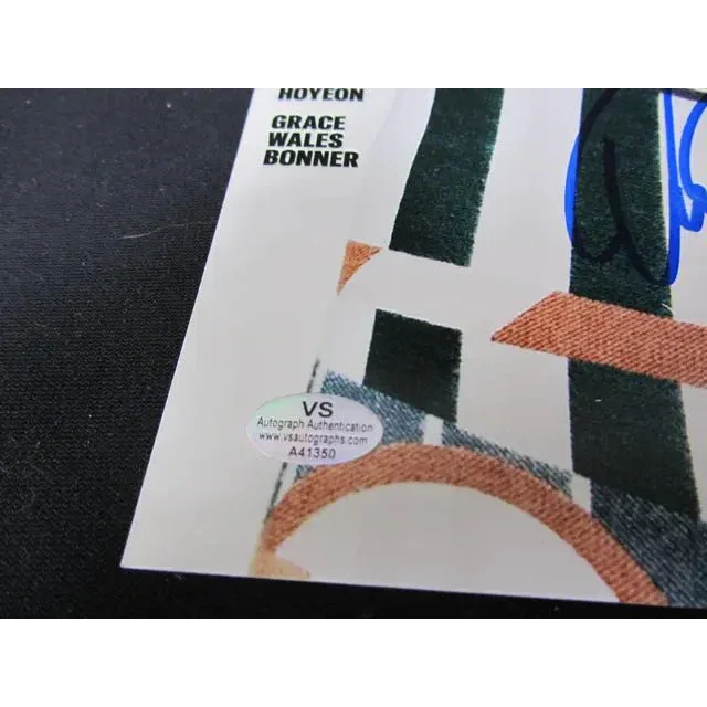 Donald Glover signed magazine page with authentication sticker for Glover signed 8x10 fans