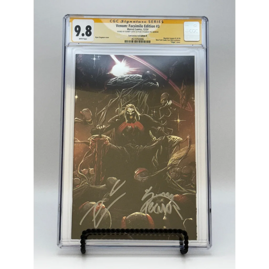 Donny Cates signed Venom #3 facsimile comics exclusive in CGC 9.8 case