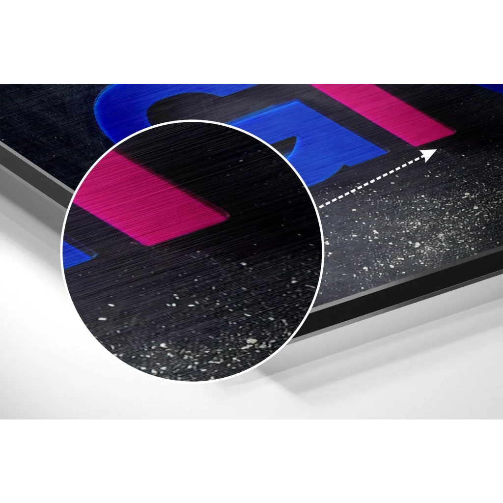 glass wall art Don’t Give Up Brushed Aluminium Dibond Wall Art