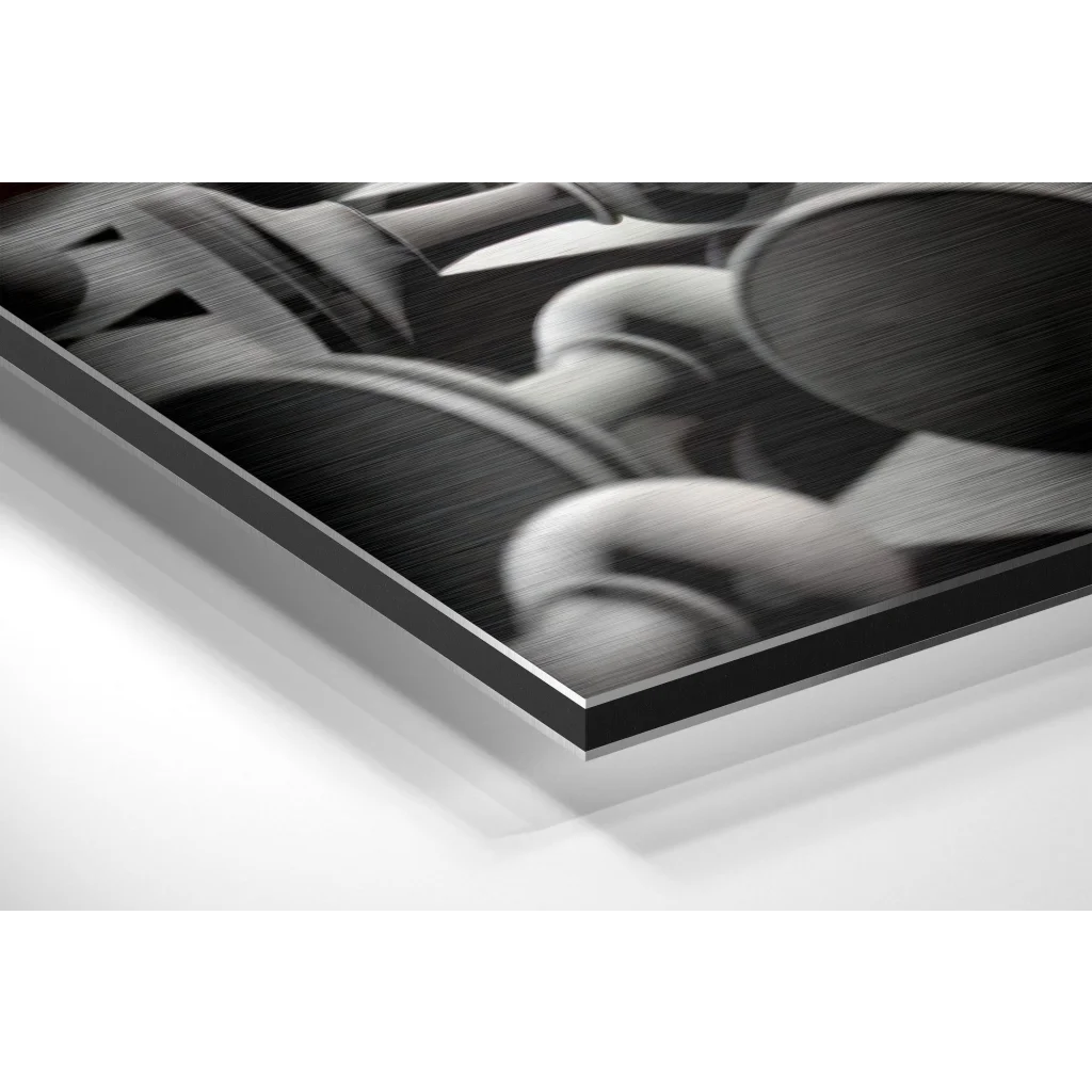 Stunning Brushed Aluminium Dibond Abstract Chess Art Print | Glass Wall Art Print | vintageantiquesgifts.com