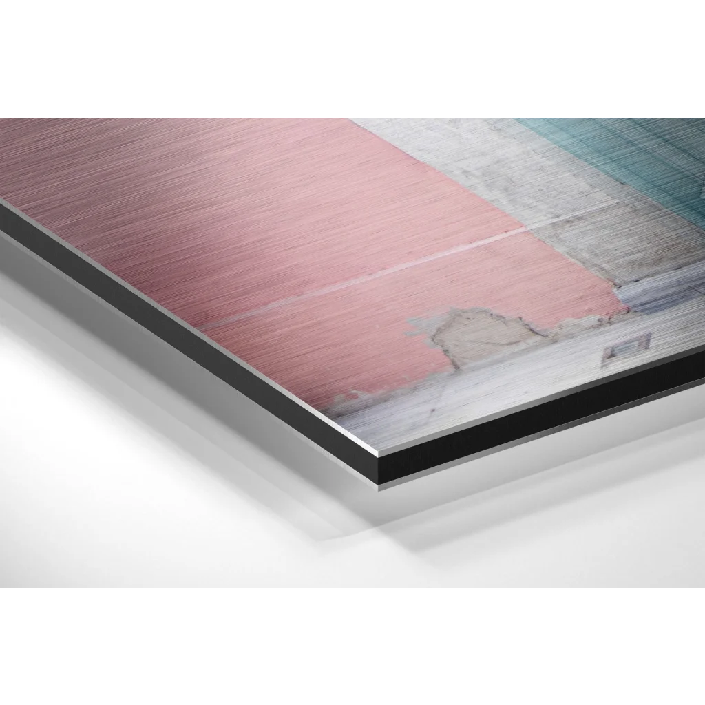 Stunning pastel abstract art on brushed aluminium dibond print