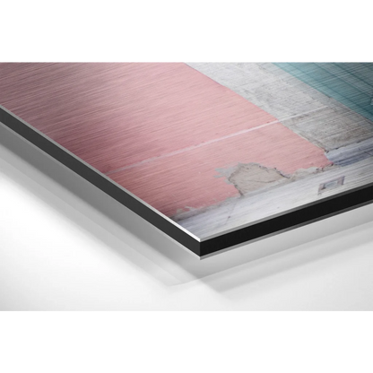 Stunning pastel abstract art on brushed aluminium dibond print