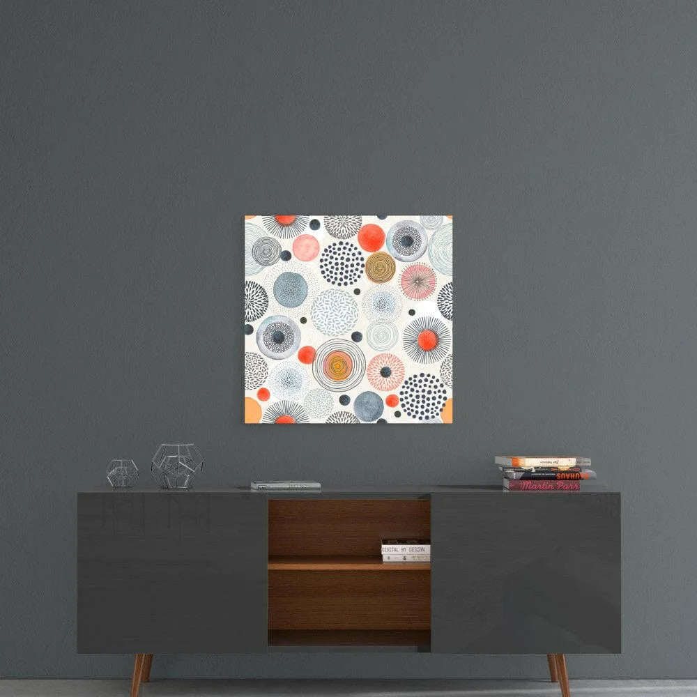 Bold Geometric Circles Modern Canvas Wall Art | Contemporary Home Wall Art | vintageantiquesgifts.com