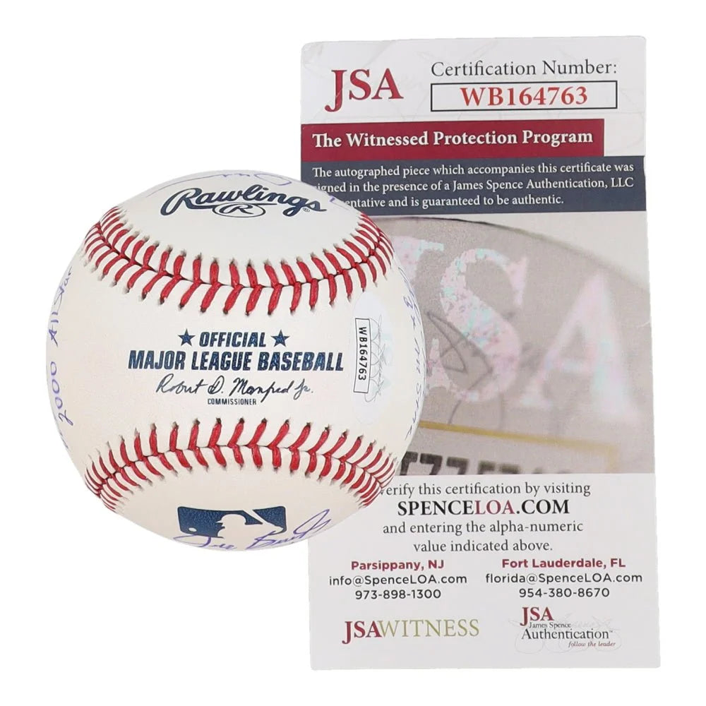 Autographed baseball signed by Doug Drabek Jeff Burroughs and Benito Santiago