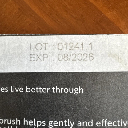 Dr. Fresh Travel Kit expiration label with lot number and 08/26 date