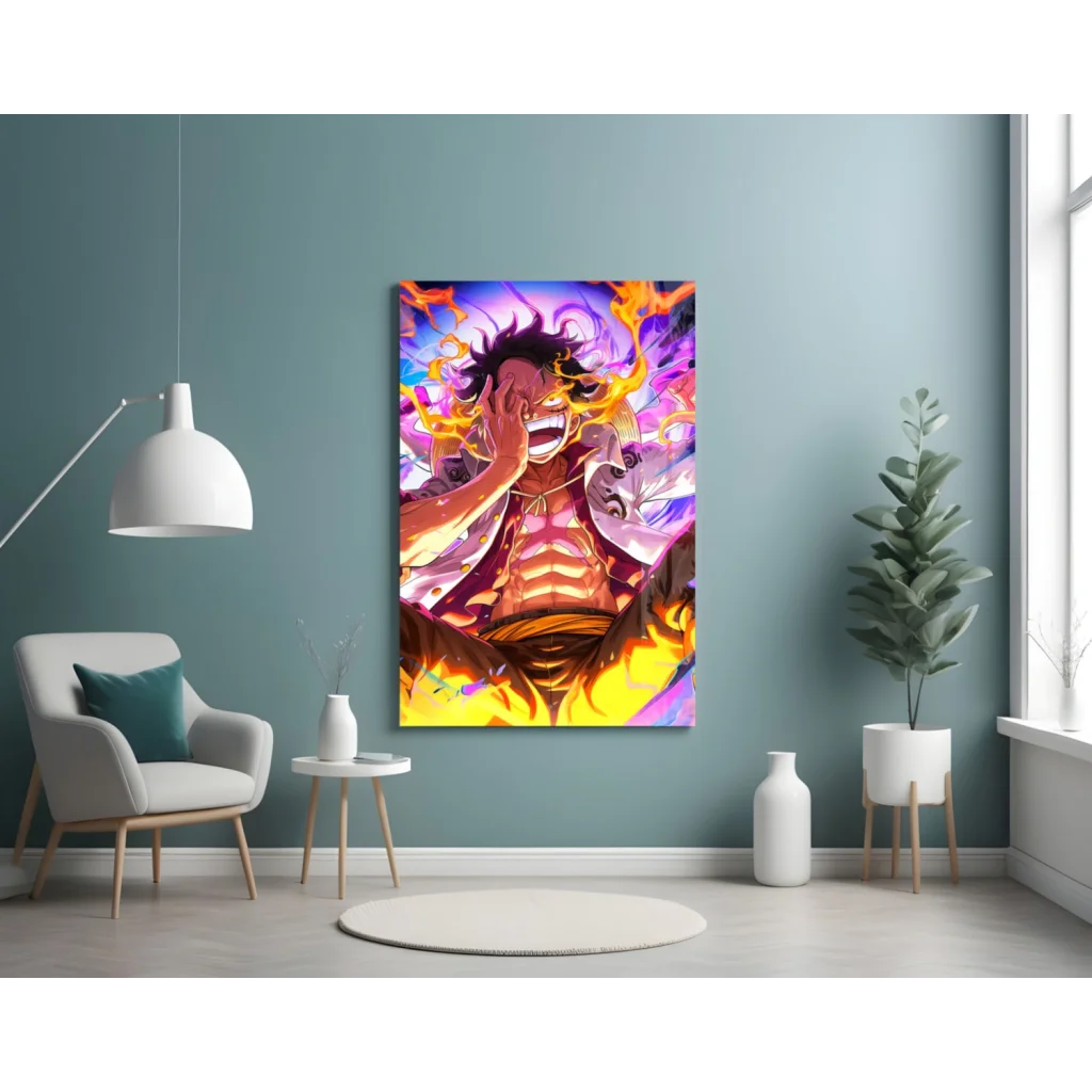 Dragon Ball Z Flame Power anime canvas wall art print