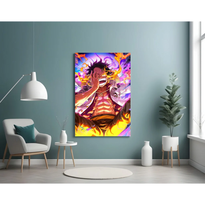 Dragon Ball Z Flame Power anime canvas wall art print