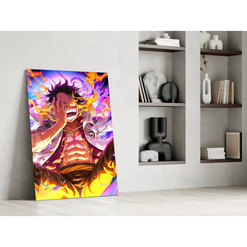 Vibrant Dragon Ball Z Flame Power canvas wall art print