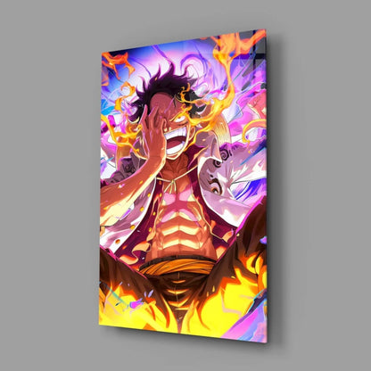 Dragon Ball Z flame power yellow orange wall art canvas print
