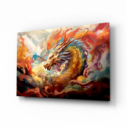 Fiery Dragon Canvas Wall Art Explodes With Color | Insigneart USA | vintageantiquesgifts.com