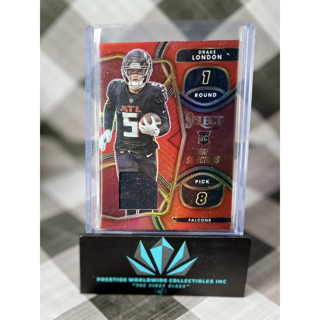 Drake London 2019 Panini Select Falcons card at Prestige Worldwide Collectibles