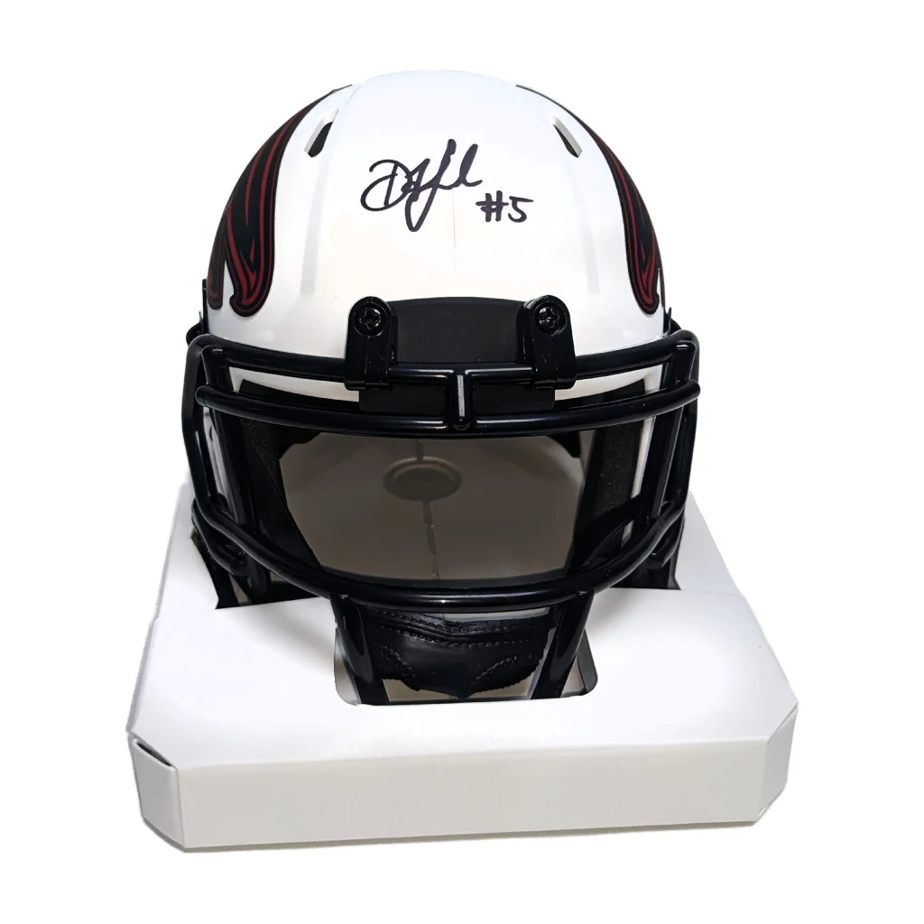 Drake London autographed Atlanta Falcons lunar mini helmet