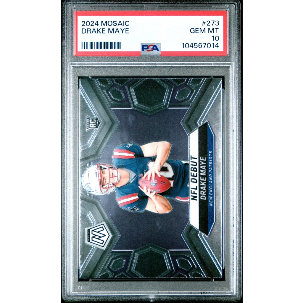2024 Mosaic Drake Maye NFL Debut PSA 10 Gem Mint Patch Card
