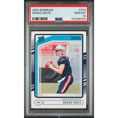 2024 Donruss Drake Maye rookie card graded PSA Gem Mint 10