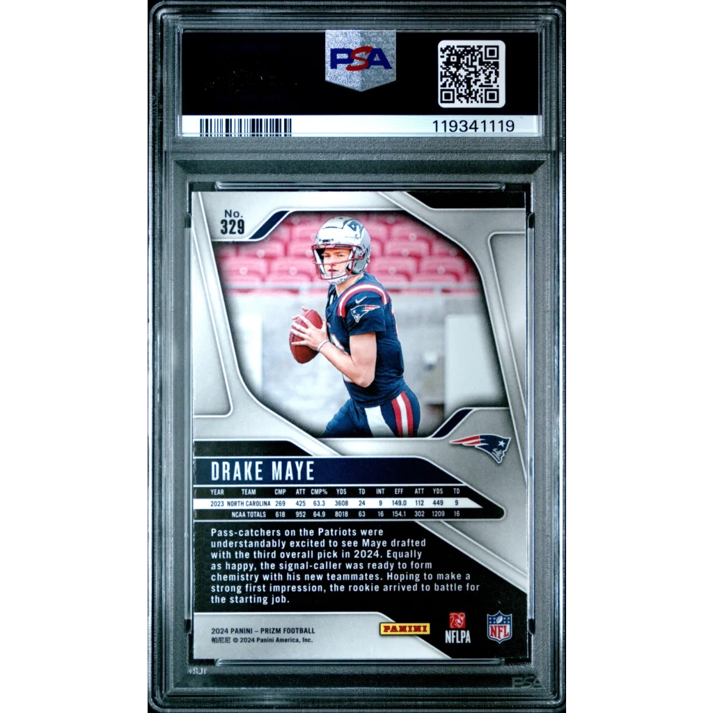 2024 Panini Prizm Drake Maye #329 PSA 10 Rookie Card