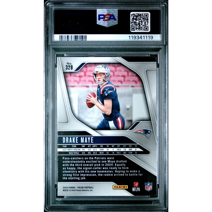2024 Panini Prizm Drake Maye #329 PSA 10 Rookie Card