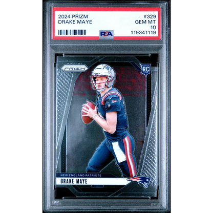 2024 Prizm Drake Maye Rookie Card PSA 10 Gem Mint