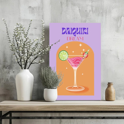 Daiquiri Dream Insigne Aluminum Prints for Bold Modern Spaces | Glass Wall Art Print | vintageantiquesgifts.com