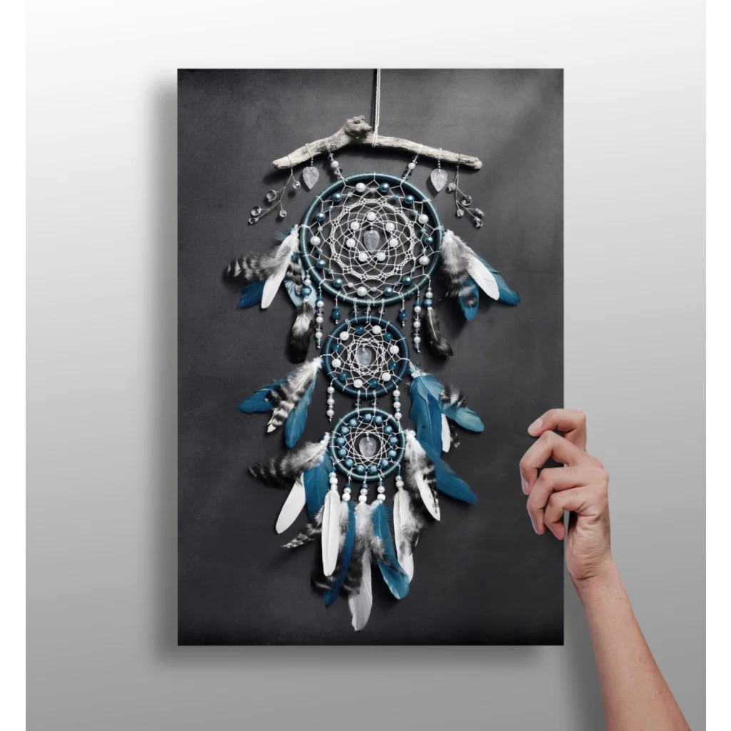 Teal Dreamcatcher Insigne Aluminum Prints Wall Art | Insigneart USA | vintageantiquesgifts.com