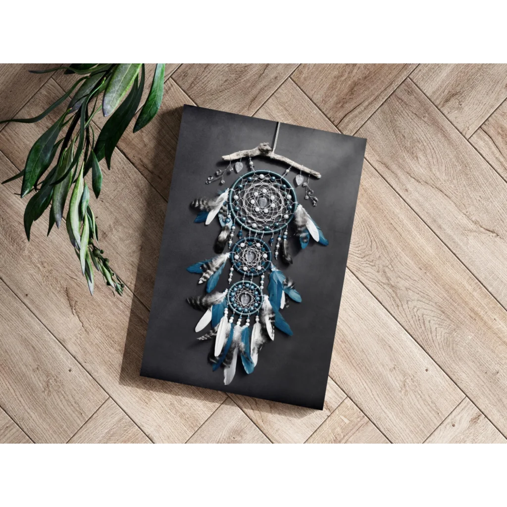 Teal Dreamcatcher Insigne Aluminum Prints Wall Art | Modern Wall Art Decor | vintageantiquesgifts.com