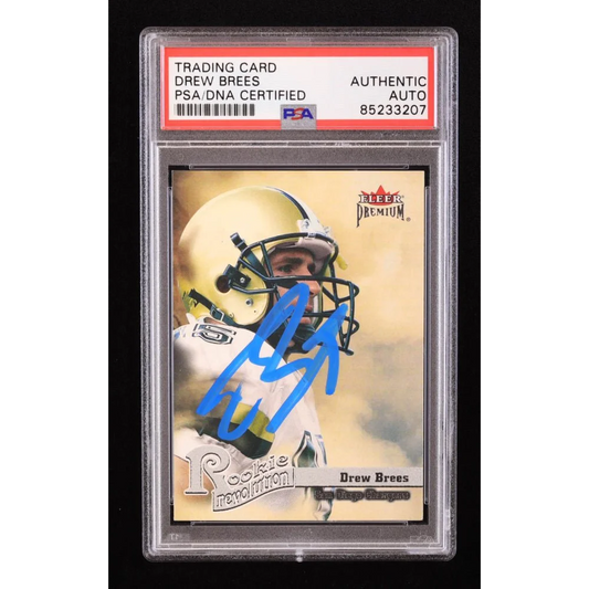 Drew Brees autographed trading card authenticated by PSA/DNA for collectors