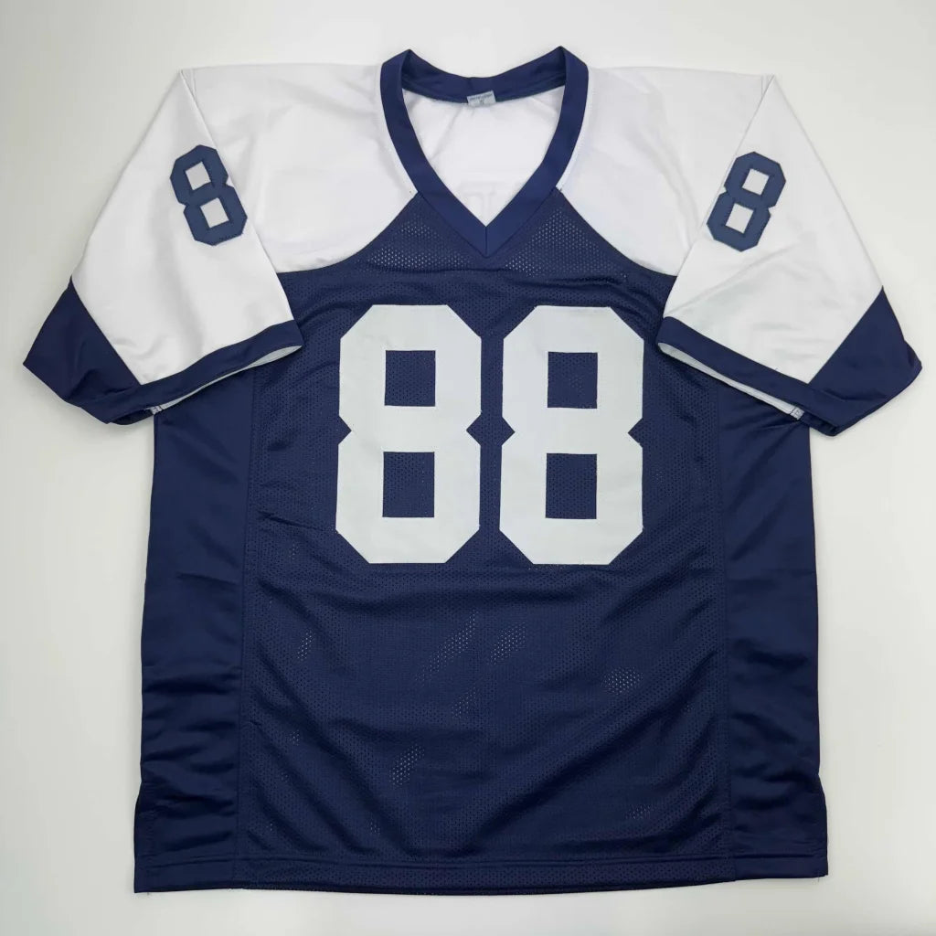 Navy blue and white custom jersey with number 88 for professional sports league fans