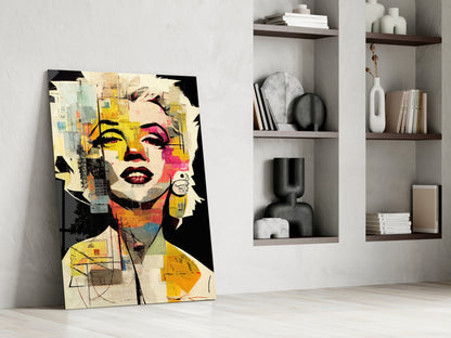 Collage Blonde Icon Pop Glass Wall Art