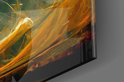 Whirling Dervish Group Green Glass Wall Art