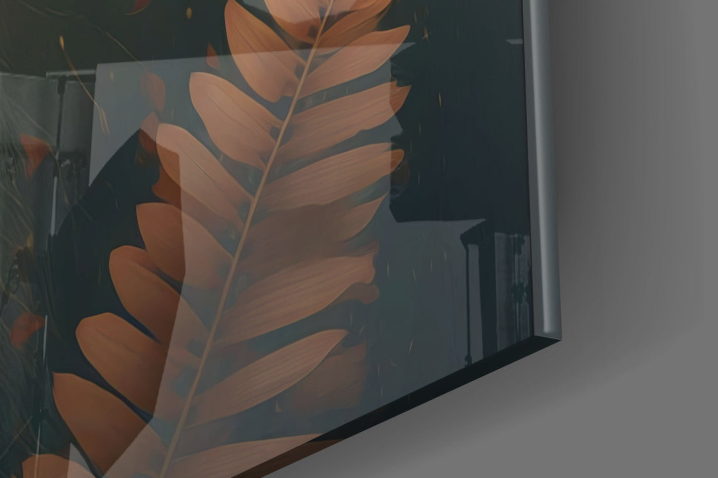 Leaf Crown Tribal Woman with Bird Glass Wall Art