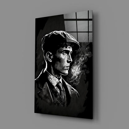 The Flat Cap Crime Boss Glass Wall Art || Designer Collection