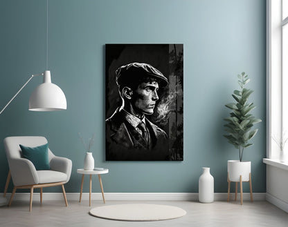 The Flat Cap Crime Boss Glass Wall Art || Designer Collection