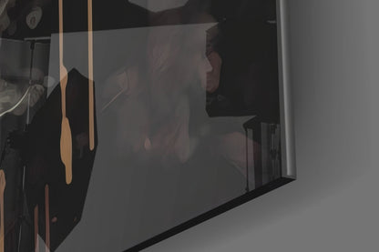 Golden Shadow Cigar Actor Glass Wall Art