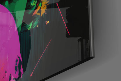 Rainbow Pop Blonde Icon Glass Wall Art