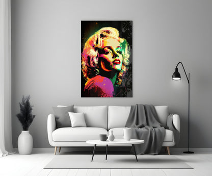 Rainbow Pop Blonde Icon Glass Wall Art