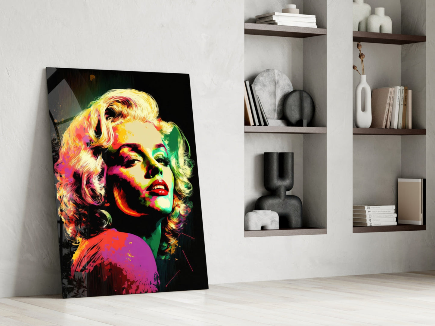 Rainbow Pop Blonde Icon Glass Wall Art