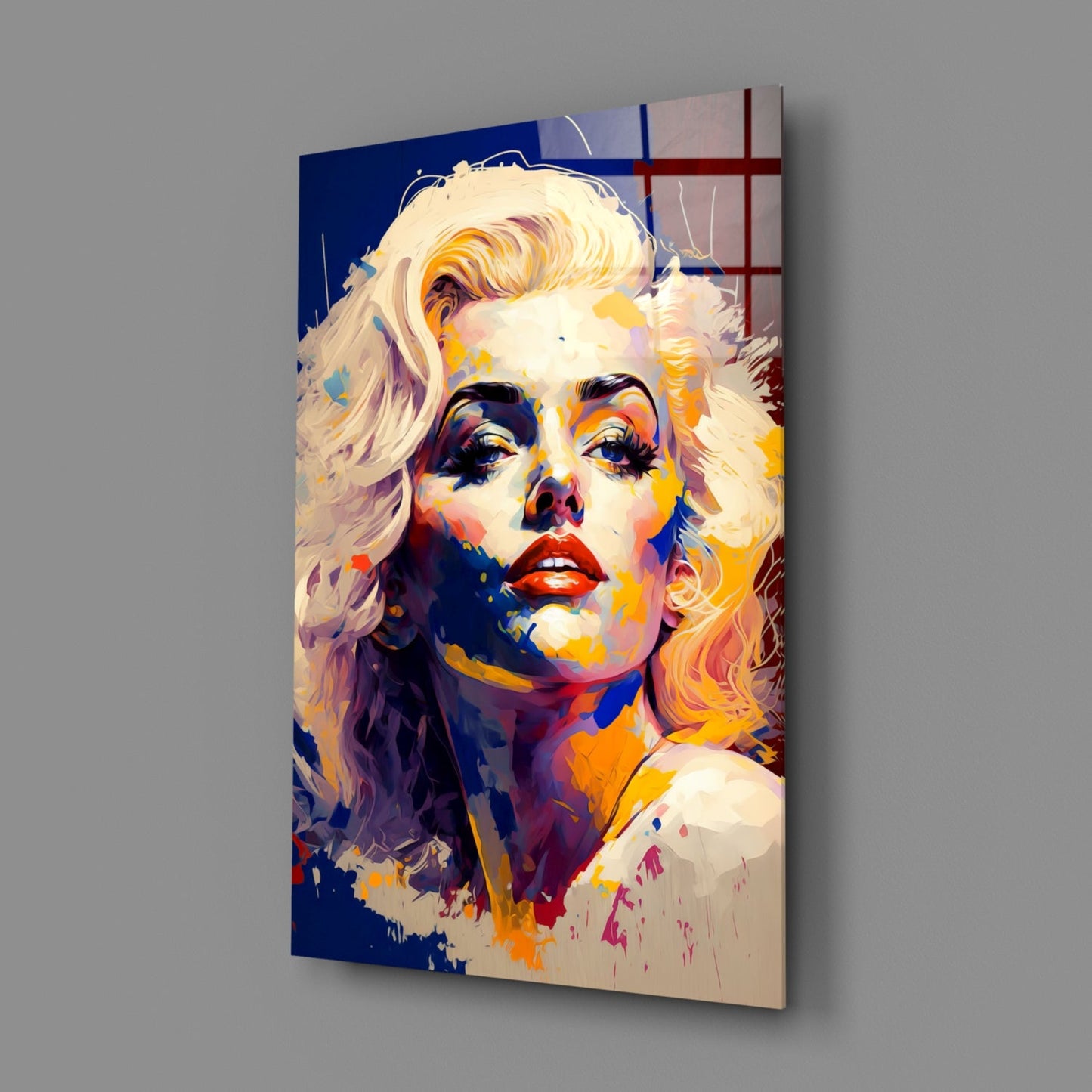 Blue Palette Blonde Icon Glass Wall Art
