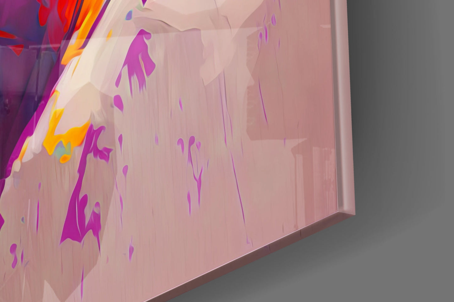 Purple Palette Blonde Diva Glass Wall Art
