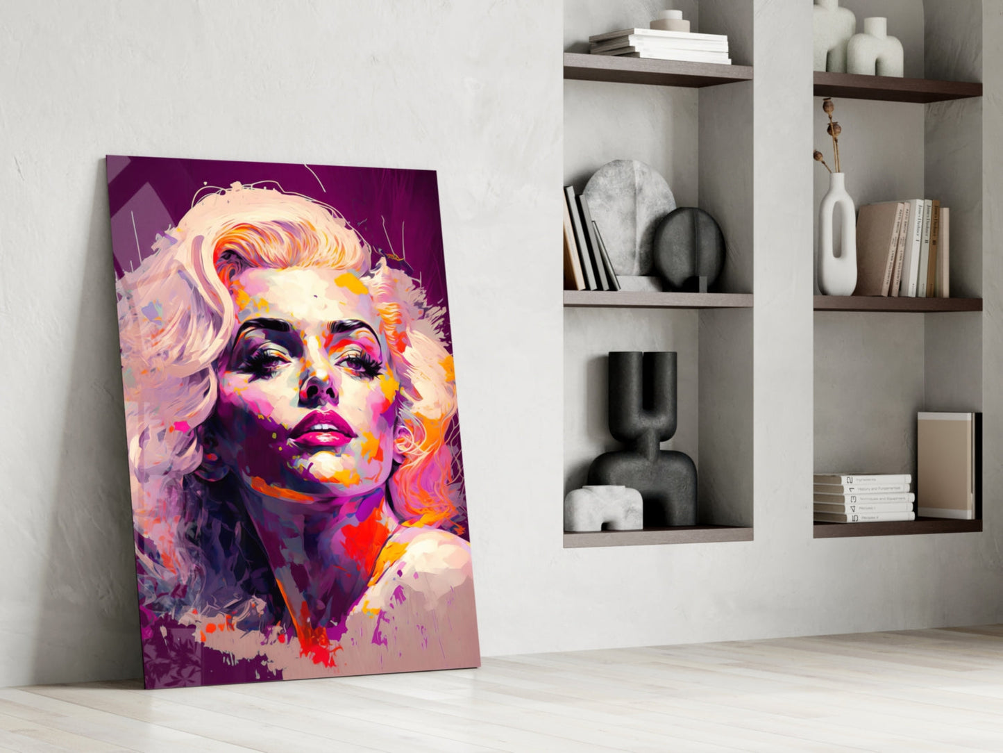 Purple Palette Blonde Diva Glass Wall Art