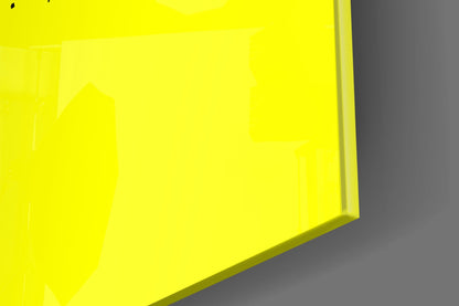Get Shit Done Yellow Glass Wall Art