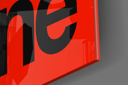 Get Shit Done Bold Red Glass Wall Art