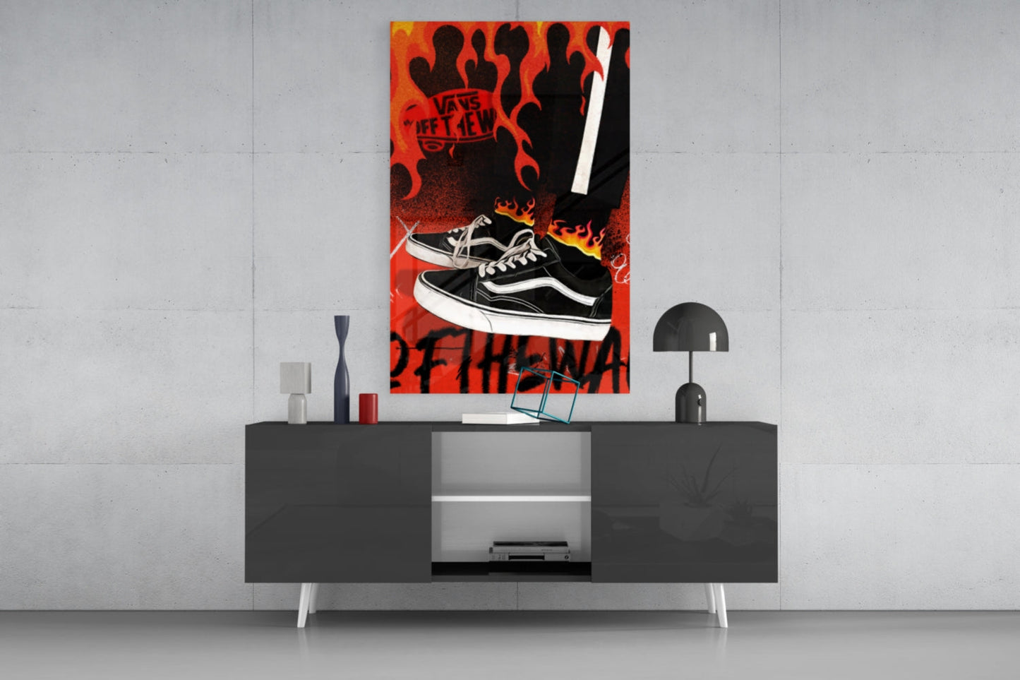 Classic Skate Shoe Glass Wall Art || Designers Collection