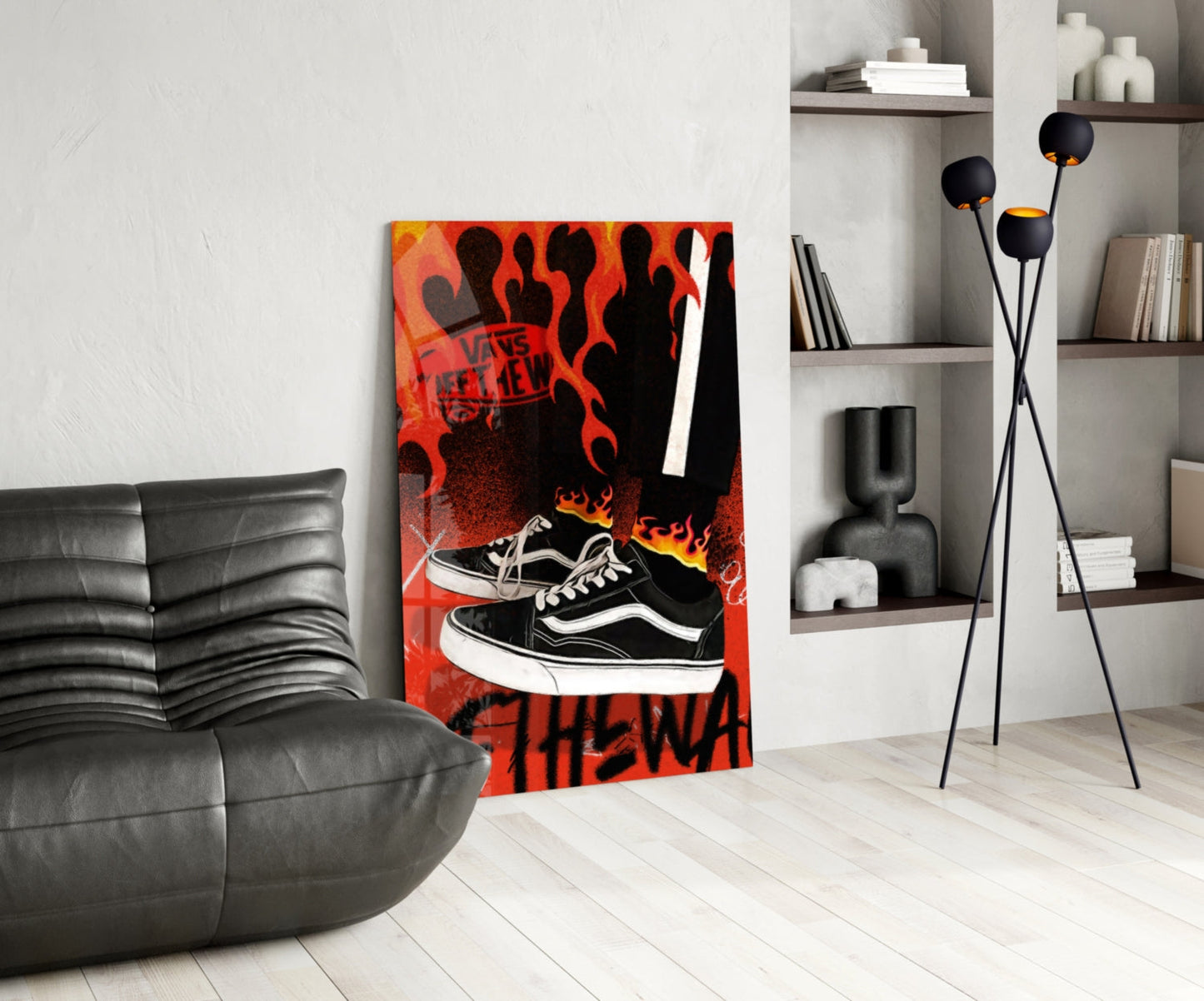 Classic Skate Shoe Glass Wall Art || Designers Collection