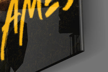 Crowned Basketball Champion Glass Wall Art || Designer Collection