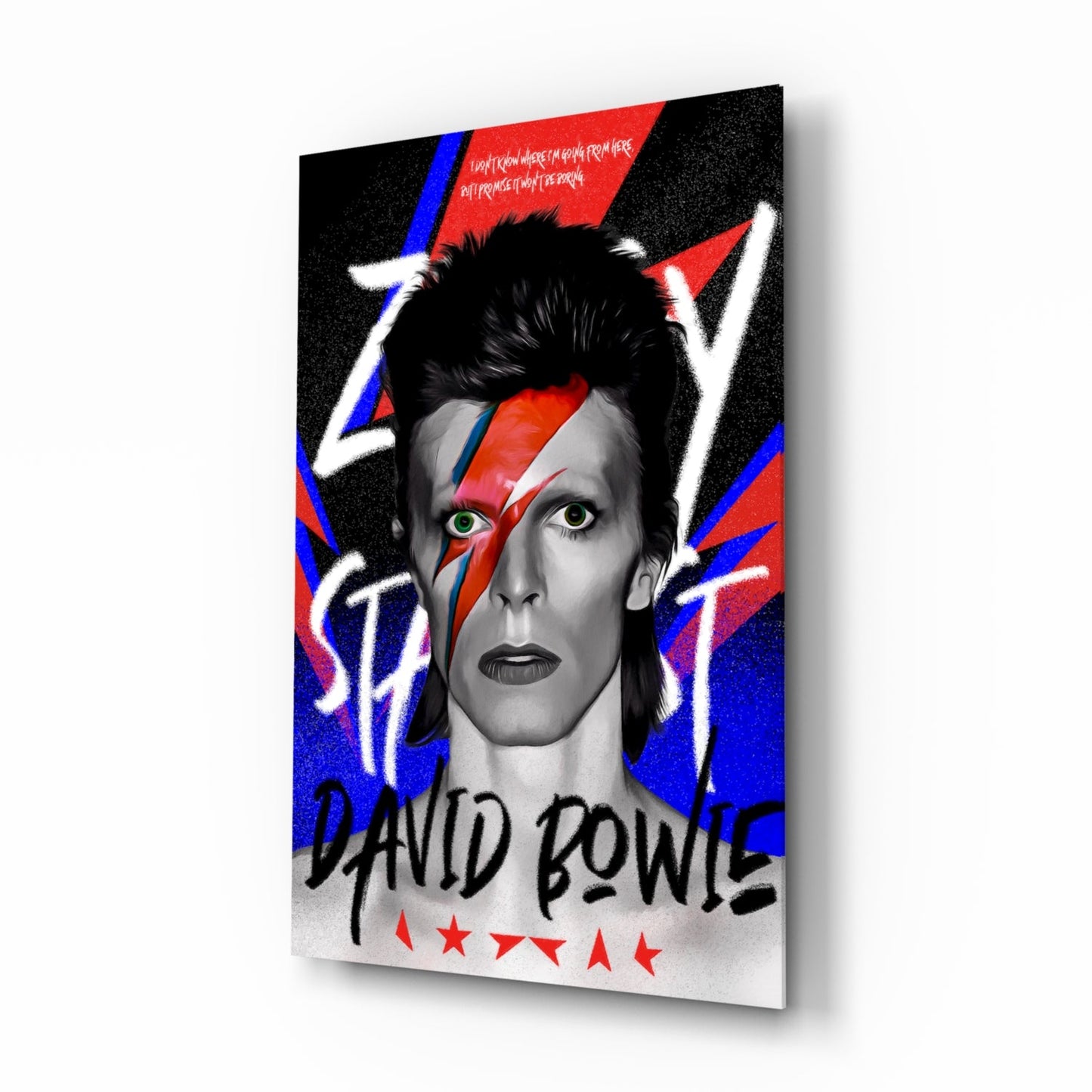 Glam Rock Portrait Glass Wall Art || Designers Collection