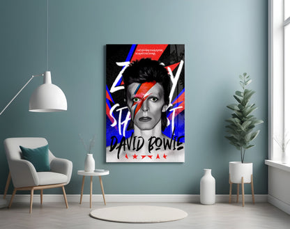 Glam Rock Portrait Glass Wall Art || Designers Collection