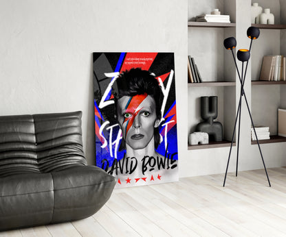Glam Rock Portrait Glass Wall Art || Designers Collection
