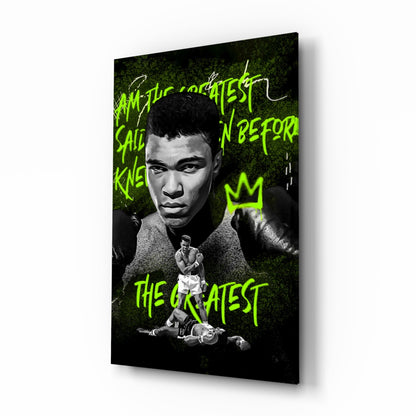 Boxing Ring Champion Glass Wall Art || Designer Collection