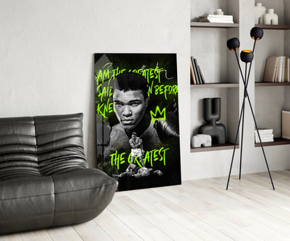 Boxing Ring Champion Glass Wall Art || Designer Collection